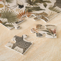 Schattige Safari Dieren Kinderen Puzzel
