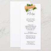 Schattige Safari dierengroen baby shower Menu (Voorkant / Achterkant)