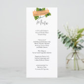 Schattige Safari dierengroen baby shower Menu (Staand voorkant)