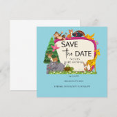 Schattige Safari dierengroen baby shower Save The Date (Voorkant / Achterkant)
