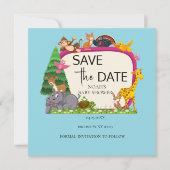 Schattige Safari dierengroen baby shower Save The Date (Voorkant)