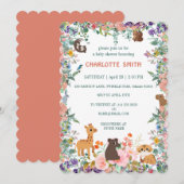 schattige safari dierentuin oerwoud waterverf flor kaart (Voorkant / Achterkant)