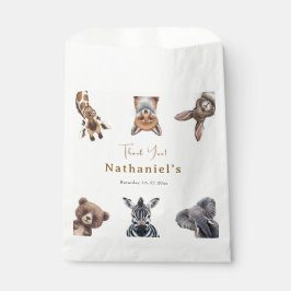 Schattige Safari Forest Animals Verjaardag Bedankzakje