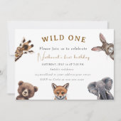 Schattige Safari Forest Animals Verjaardag Kaart (Voorkant)