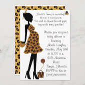 Schattige Safari Mam om Baby shower uit te nodigen Kaart (Voorkant / Achterkant)