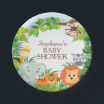 Schattige Safari Oerwoud Baby shower 7" Bord<br><div class="desc">Safari Oerwoud Baby shower 7 "Bord Schattige oerwoud safari baby shower papier bord met een aap hangend aan een boom,  giraffe,  olifant,  tijger,  leeuw & zebra omlijst met groene oerwouden bladeren. Overeenkomende objecten beschikbaar in onze winkel.</div>