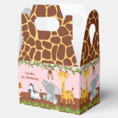Schattige Safari Oerwoud Dier Meisje Gable Favor B Bedankdoosjes (Geopend)
