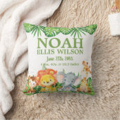 Schattige Safari Oerwoud Dieren Groen Jongenskweke Kussen (Deken)