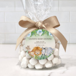 Schattige Safari Oerwoud Dieren Jongen Baby shower Bedankjes Labels