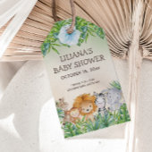 Schattige Safari Oerwoud Dieren Jongen Baby shower Cadeaulabel