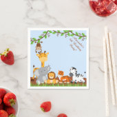Schattige Safari Oerwoud Dierlijke Verjaardagsserv Servetten (Insitu)