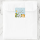 Schattige Safari Oerwoud Verjaardagsfeest Vierkante Sticker (Tas)