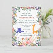 schattige safari olifant giraffe ballon waterco kaart (Staand voorkant)