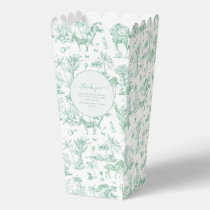Schattige Safari Toile de Jouy Mint cadeau voor Bedankdoosjes