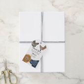 Schattige Safari Zoo Dieren Baby shower Cadeaulabel (Met Touw)