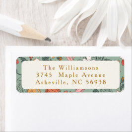 Schattige Sage Green Botanical Aangepast retouradr Etiket