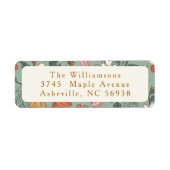 Schattige Sage Green Botanical Aangepast retouradr Etiket (Voorkant)