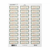 Schattige Sage Green Botanical Aangepast retouradr Etiket (Full Sheet)