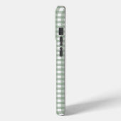 Schattige Sage Green Plaid Gepersonaliseerd Case-Mate iPhone Case (Achterkant / Links)