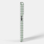 Schattige Sage Green Plaid Gepersonaliseerd Case-Mate iPhone Case (Achterkant / Rechts)
