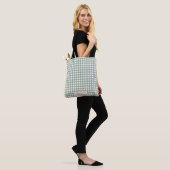 Schattige Sage Green Plaid Gepersonaliseerd Tote Bag (Op model)