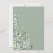 Schattige Sage Greenery Forest Animals Baby shower Kaart (Achterkant)