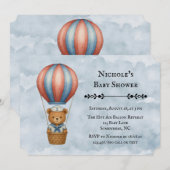 Schattige Sailor Beer Hete Luchtballon Boy Baby sh Kaart (Voorkant / Achterkant)