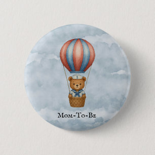 Schattige Sailor Beer Hete Luchtballon Boy Baby sh Ronde Button 5,7 Cm