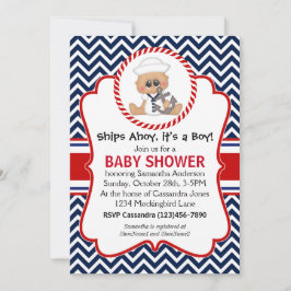 Schattige Sailor Boy Nautisch Baby shower Kaart