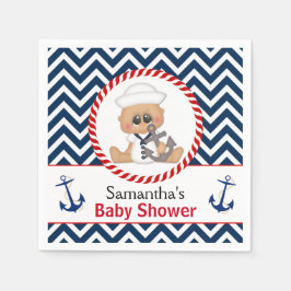 Schattige Sailor Boy Nautisch Baby shower Servetten