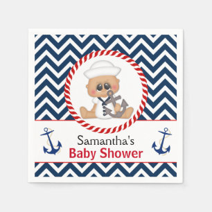 Schattige Sailor Boy Nautisch Baby shower Servetten