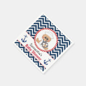 Schattige Sailor Boy Nautisch Baby shower Servetten (Hoek)