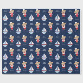 Schattige Sailor Monkey Cadeaupapier (Vlak)