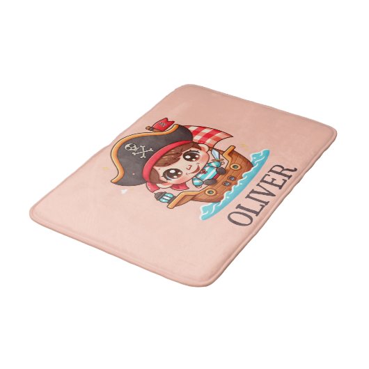 Schattige Sailor Pirate Kind Badmat (Gekanteld)