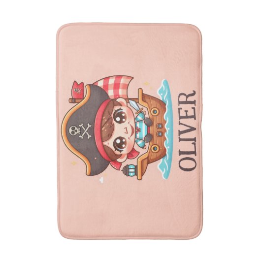 Schattige Sailor Pirate Kind Badmat (Voorkant Verticaal)