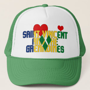 Schattige Saint Vincent en de Grenadines Vlag Trucker Pet