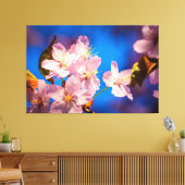 Schattige Sakura Blossom Canvas Afdruk (Insitu (Woonkamer))