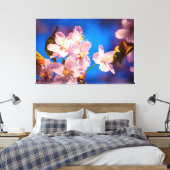 Schattige Sakura Blossom Canvas Afdruk (Insitu (Slaapkamer))