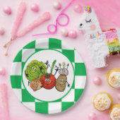 schattige salade papieren bordje (Feest)