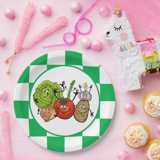 schattige salade papieren bordje (Feest)