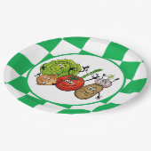 schattige salade papieren bordje (Gekanteld)