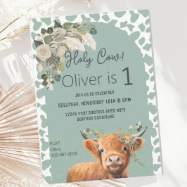 Schattige Salie Groen Boerderij Heilige Koe Verjaa Kaart