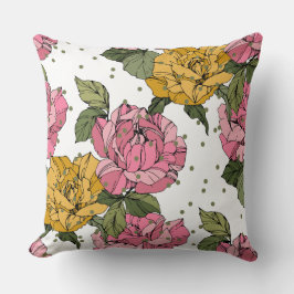 Schattige salie groene stippen wild veer floraal i kussen