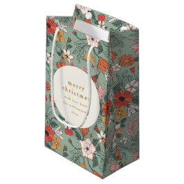 Schattige saliegroene botanische op maat gemaakte  klein cadeauzakje