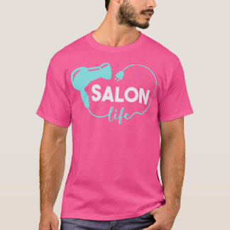 Schattige Salon Life Hair Stylist Kapper Kunst T-shirt