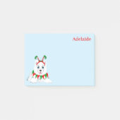 Schattige Samoyed Elf Met Grappige Hoofdband. Post-it® Notes (Voorkant)