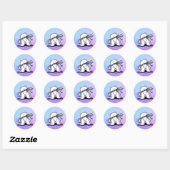 Schattige Samoyed KiniArt Ronde Sticker (Vel)