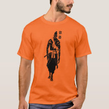 Schattige Samurai Fighter Silhouette voor Hallowee