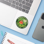 Schattige Samurai Watermeloen Japanse Thema Kunst Sticker (Laptop met iPhone)