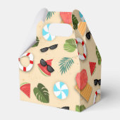 Schattige Sandy Beach Zomer Leuk Verjaardagsfeest Bedankdoosjes (Achterkant)